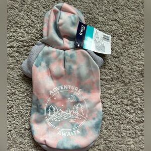 Frisco Adventure Awaits Cat Hoodie - Pink and Gray